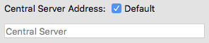 Central server address