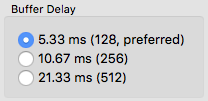 Buffer delay