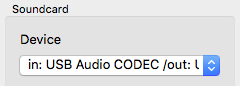 Sound card device Mac